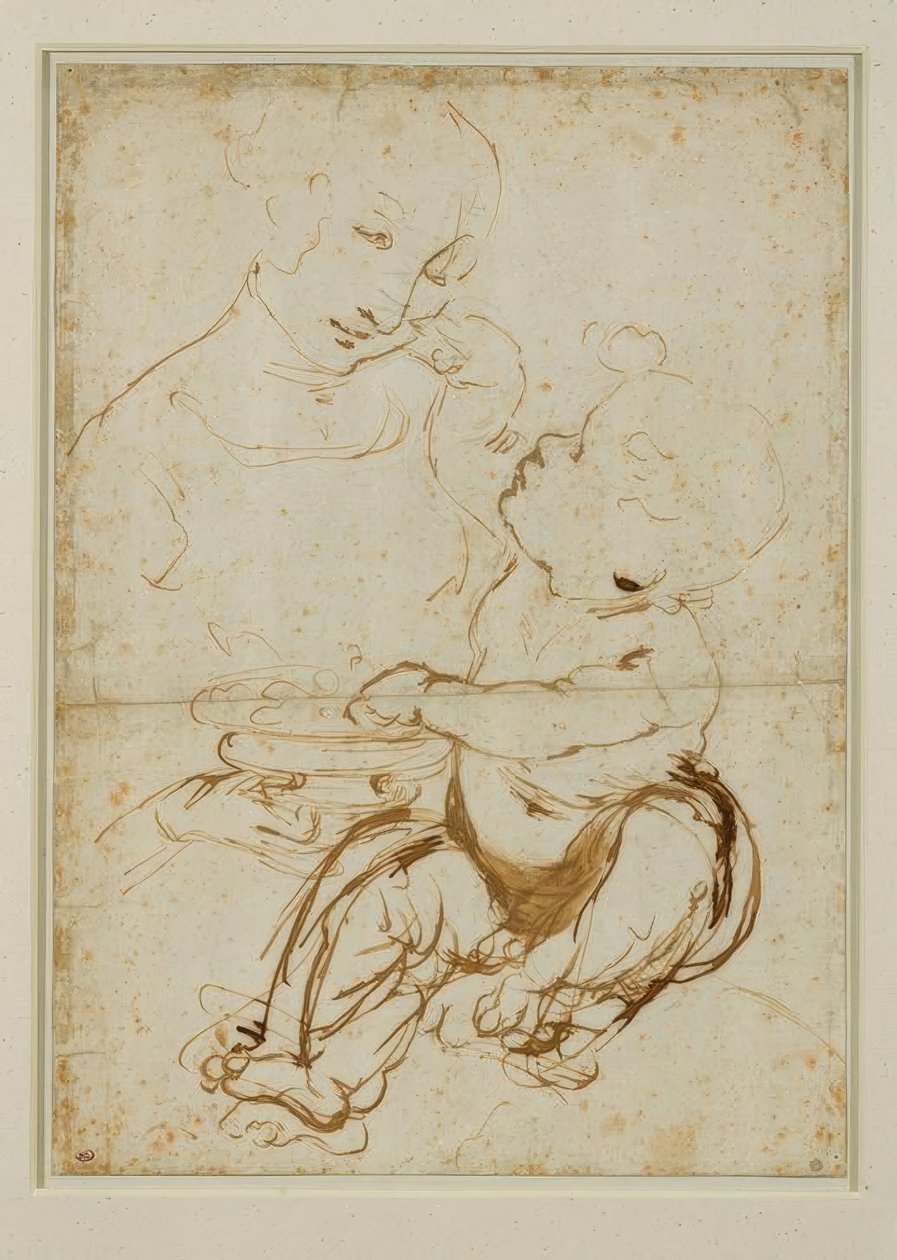 Mary med barn, såkaldt Madonna med frugterne af Leonardo da Vinci