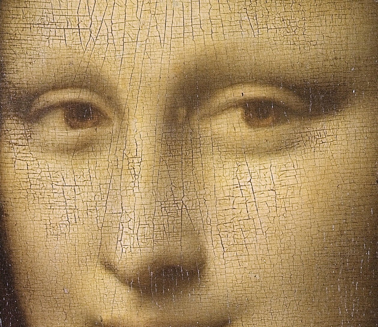Mona Lisa, ca. 1503-6 (detalje af 3179) af Leonardo da Vinci