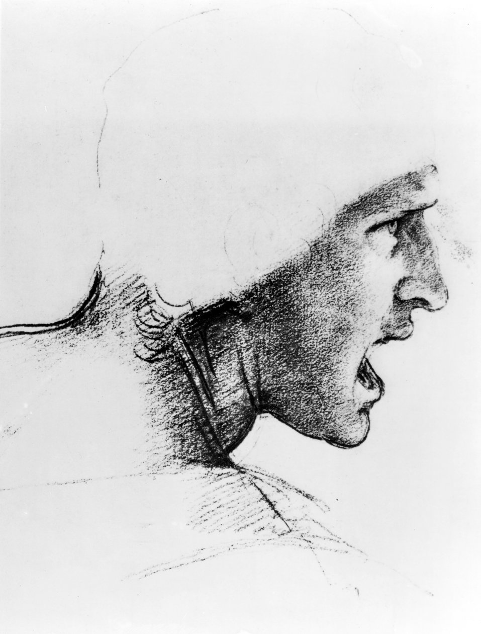 Studie for en soldats hoved i 
