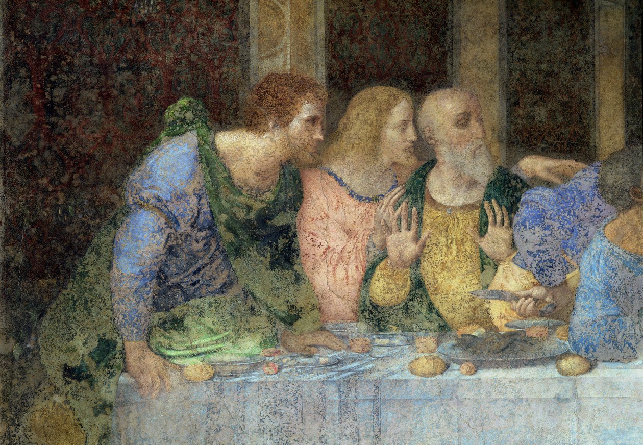 Den sidste nadver, 1495-97 (efter restaurering) af Leonardo da Vinci