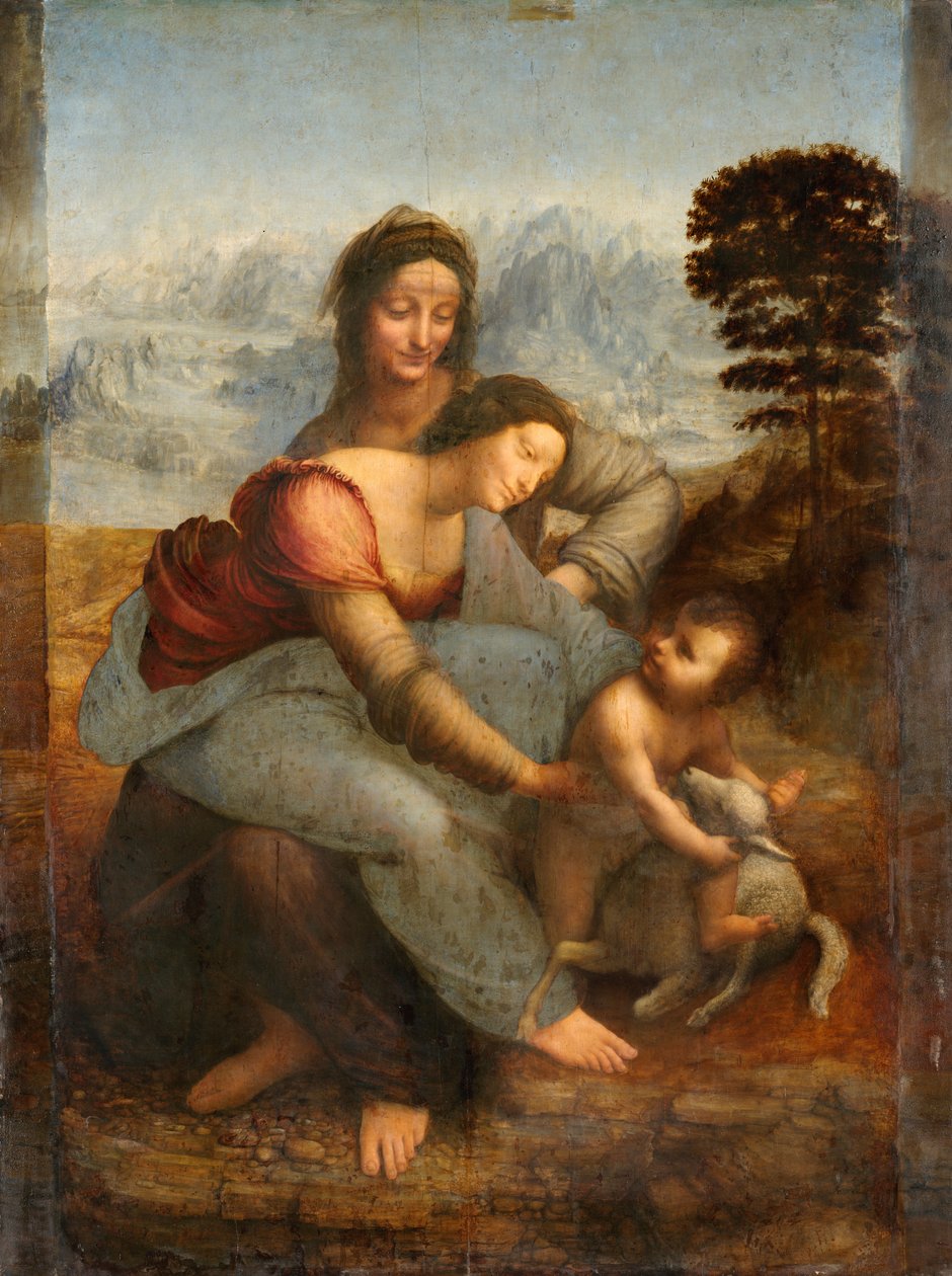 Jomfru og barn med St. Anne af Leonardo da Vinci
