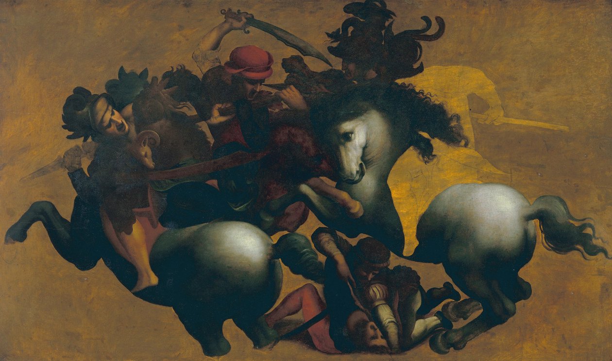 Slaget ved Anghiari, ca. 1560 af Leonardo da after Vinci