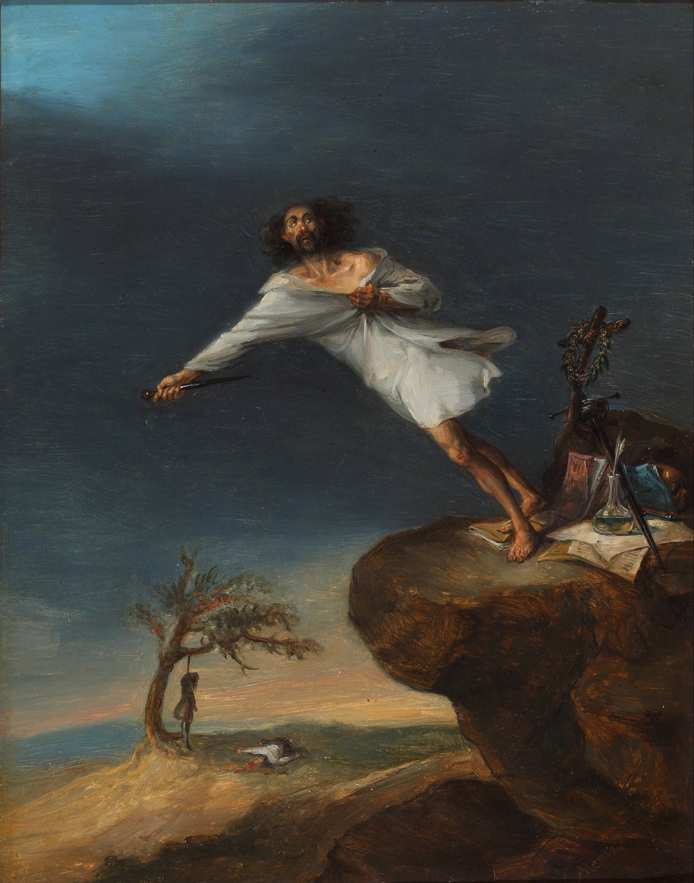 Satire over romantisk selvmord af Leonardo Alenza
