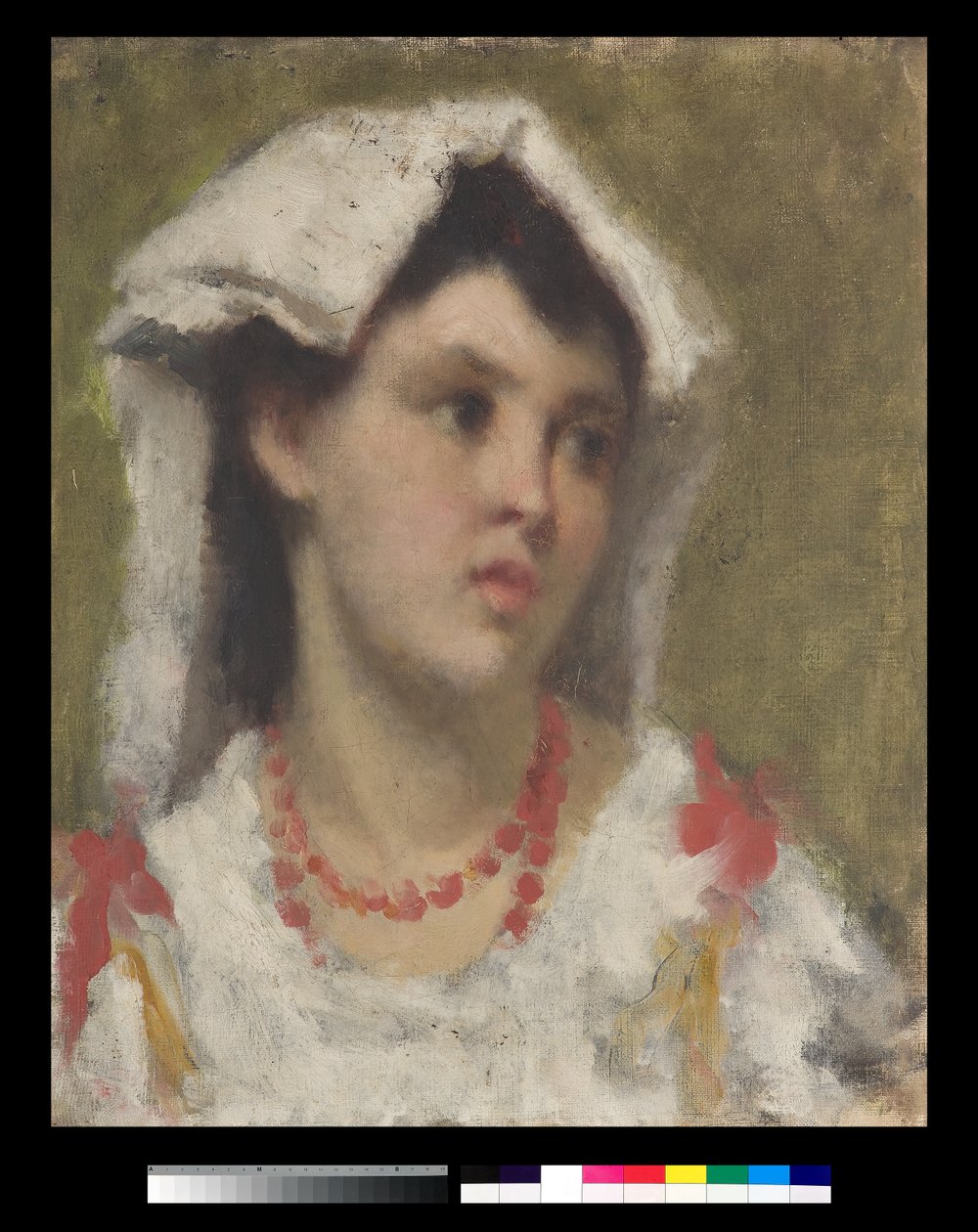 Portræt af en ung kvinde fra Ciociaria, 1877 af Leonardo Bazzaro