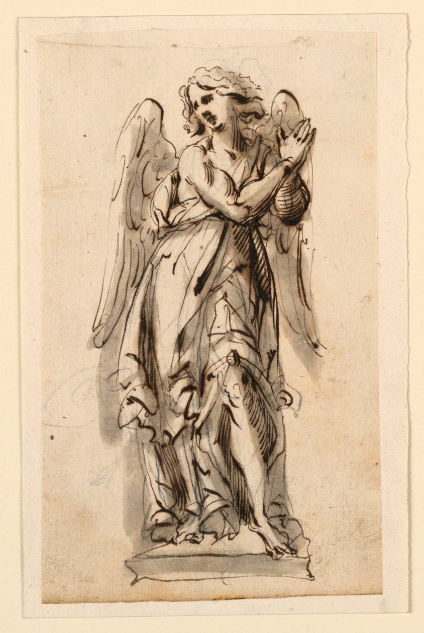 Design til skulptur, Angel in Adoration af Leonardo Scaglia