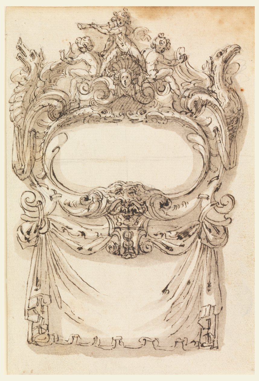 Design af skilte og draperet tablet af Leonardo Scaglia