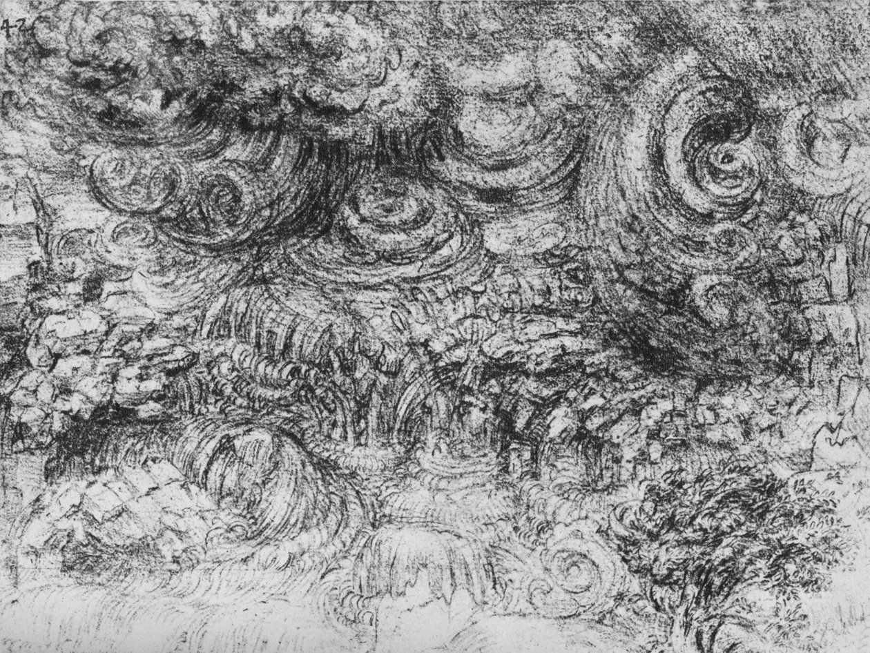 Et skybrud, c1480 1945 af Leonardo da Vinci