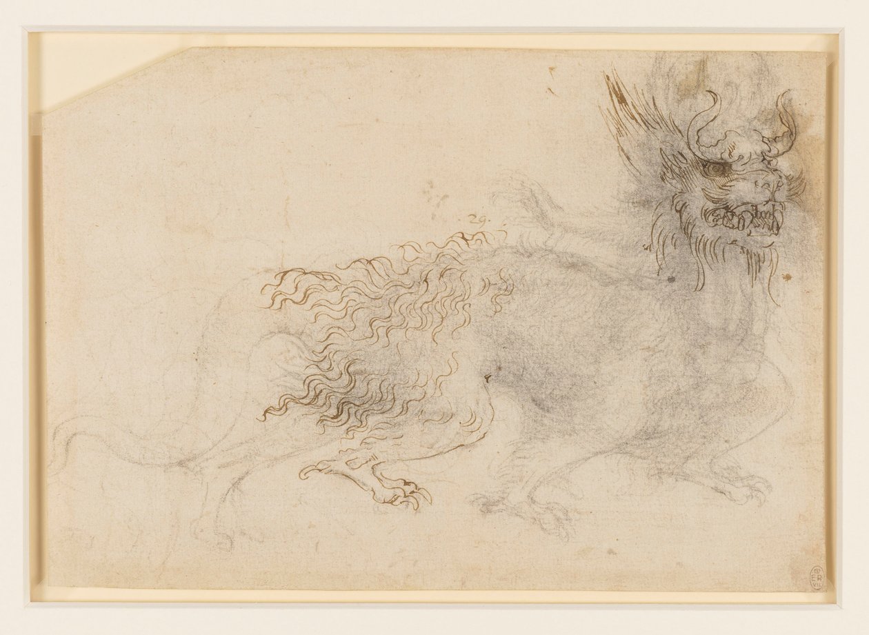 Et design til et dragekostume af Leonardo da Vinci