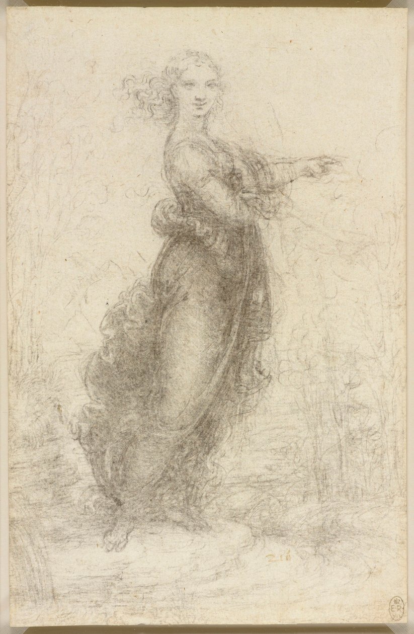 En kvinde i et landskab af Leonardo da Vinci
