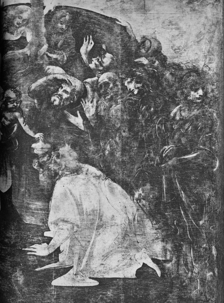 Adoration of the Magi - Højre nedre del, c1481 1945 af Leonardo da Vinci