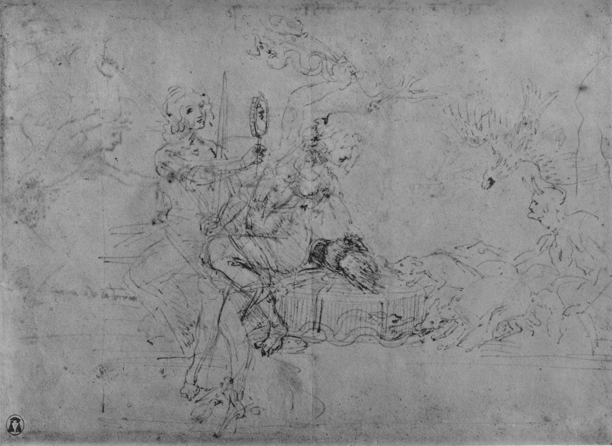 An Allegory of Statecraft, c1480 1945 af Leonardo da Vinci
