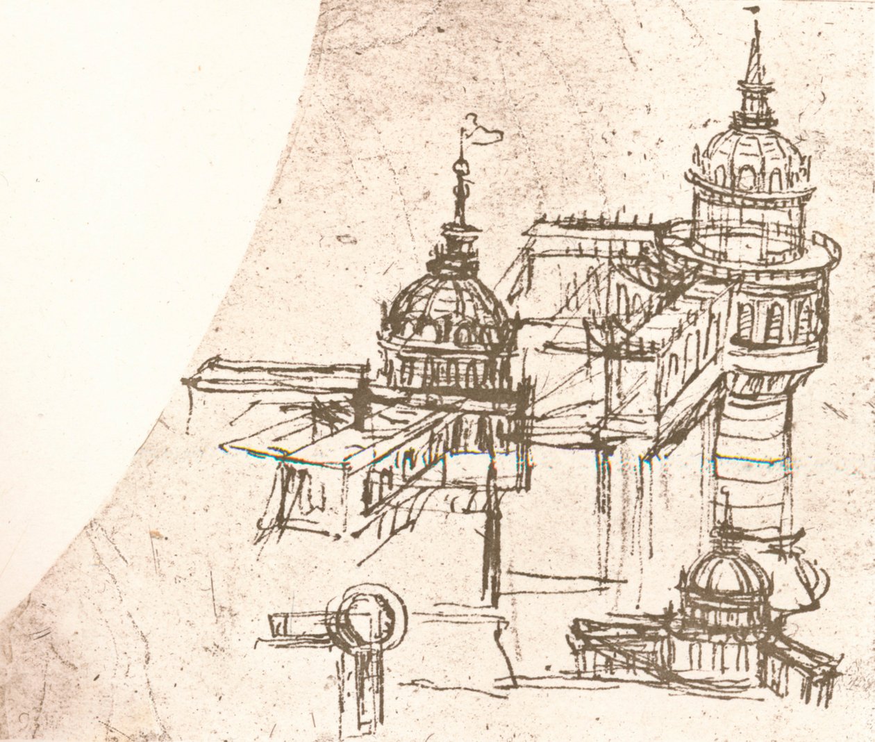 Arkitektur for slotte, c1472-c1519 1883 af Leonardo da Vinci