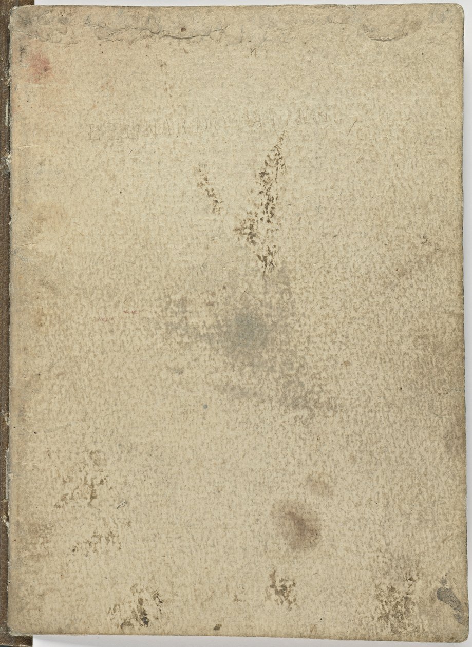 Fugleflyvningskode, ca. 1505-06, papirmanuskript, cc. 18, Omslag IV af Leonardo da Vinci