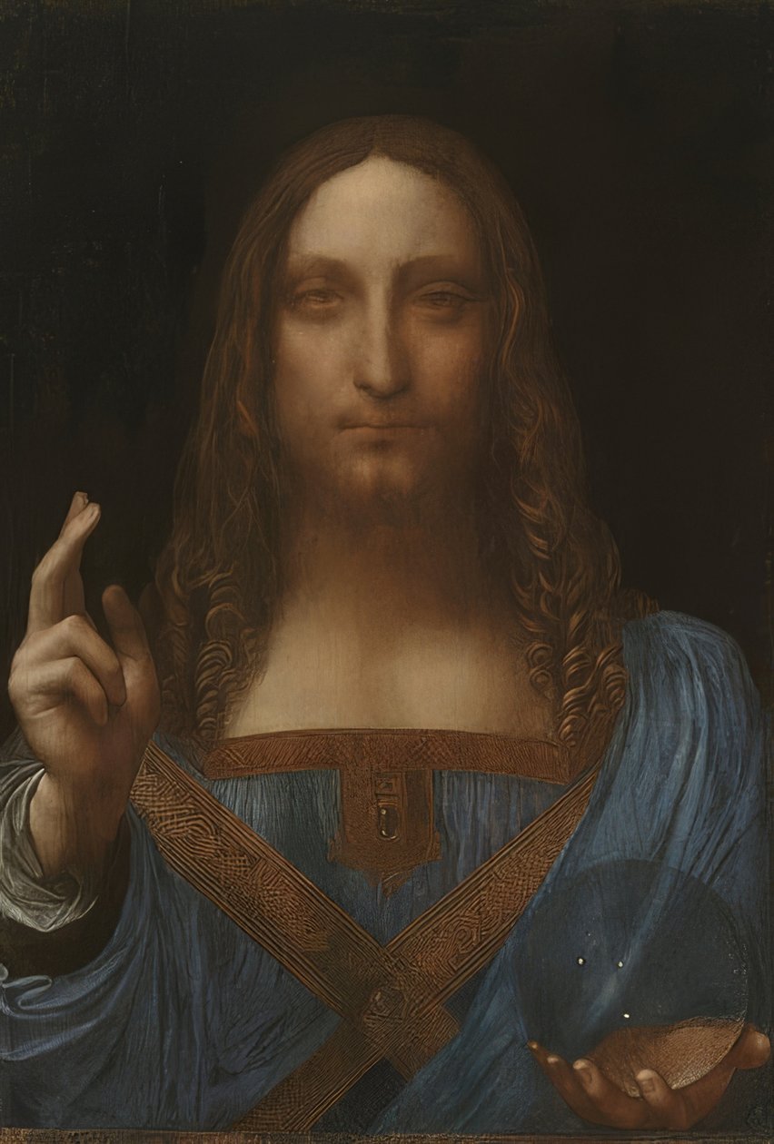 Kristus Forløseren (Salvator Mundi). Omkring 1499-1500 af Leonardo da Vinci