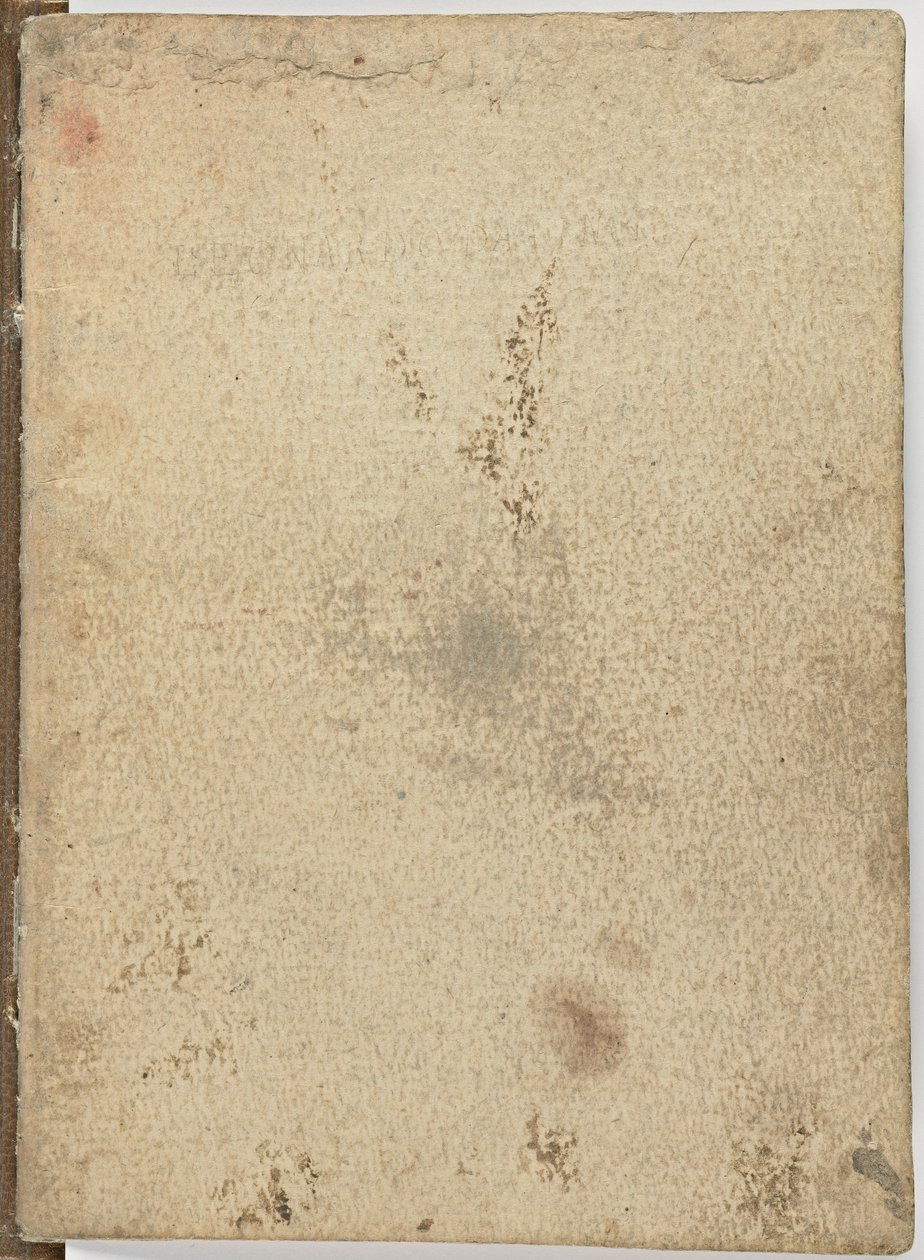 Kode for fugleflyvning, c. 1505-06, papirmanuskript, cc. 18, omslag I af Leonardo da Vinci