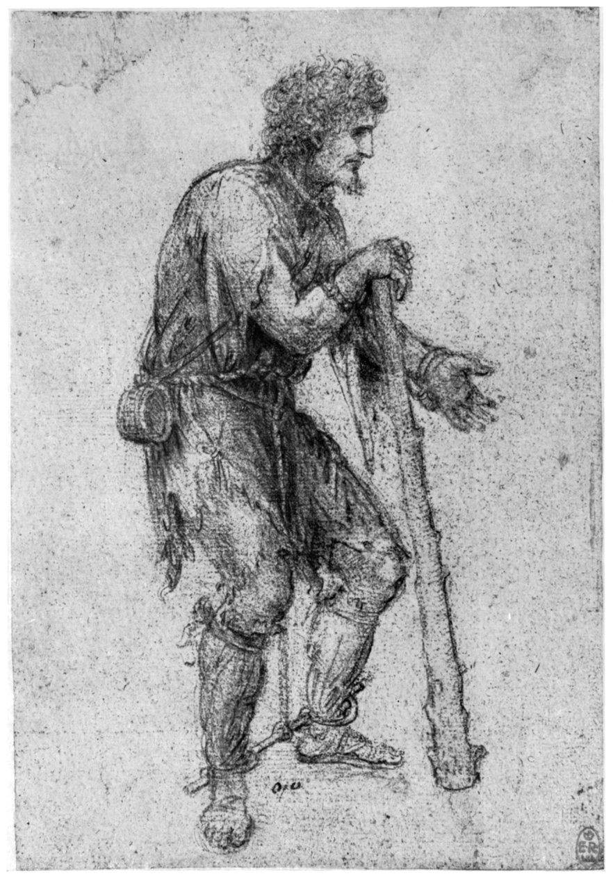 Kostumestudie, slutningen af det 15. eller begyndelsen af det 16. århundrede 1954. af Leonardo da Vinci