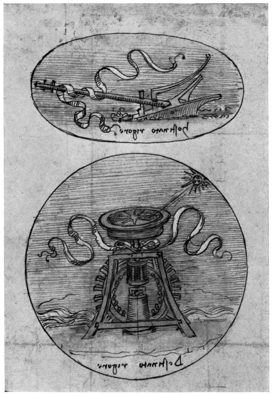 Emblem, Hostinato Rigore detalje, slutningen af det 15. eller begyndelsen af det 16. århundrede 1954 af Leonardo da Vinci