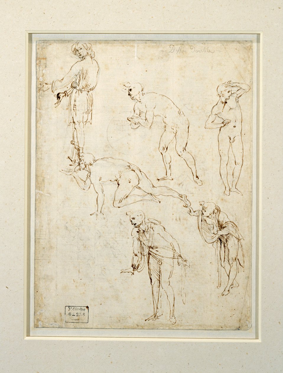 Studie af figurer til de hellige tre kongers tilbedelse (tegning) af Leonardo da Vinci