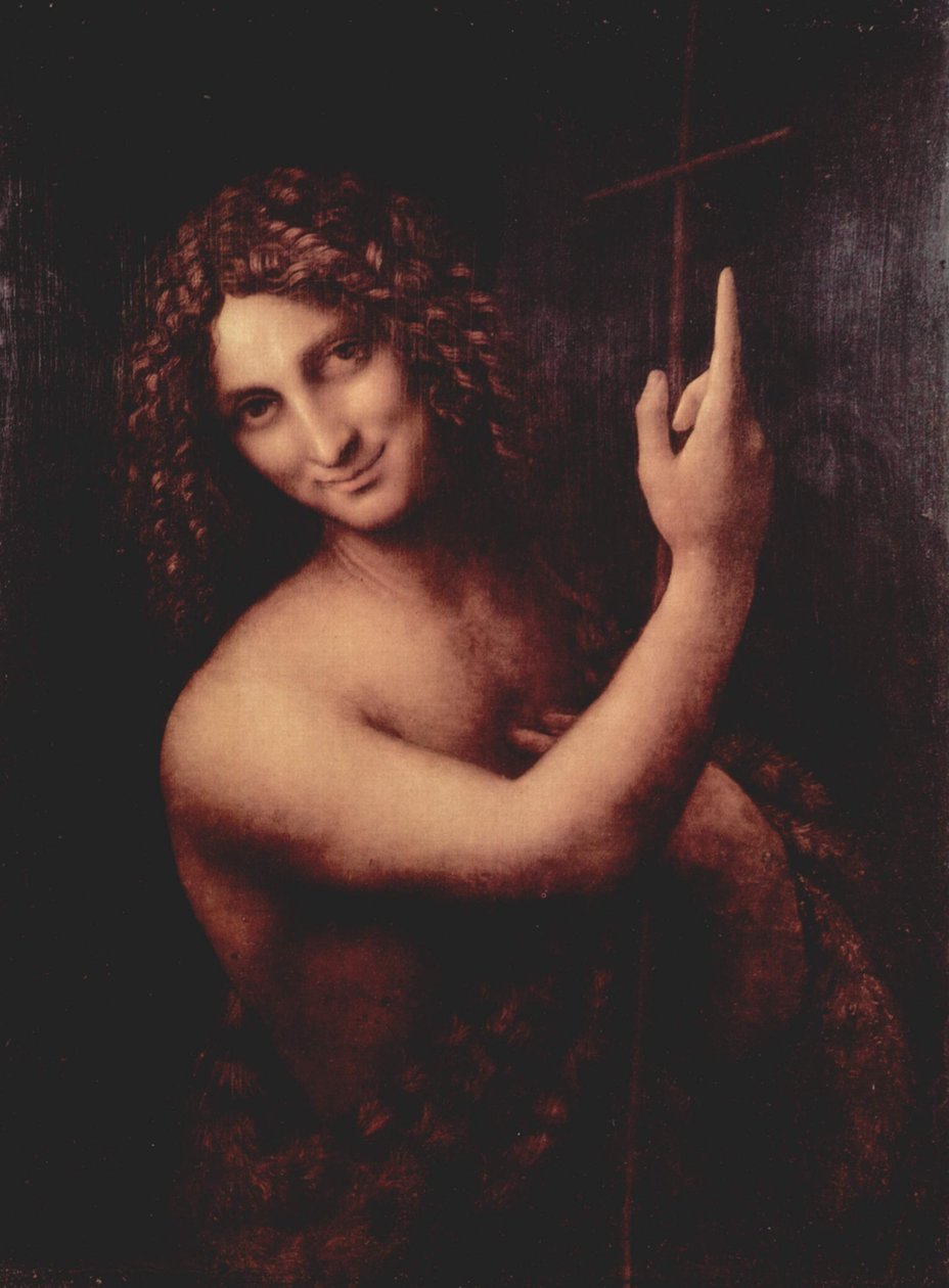 Fransk:  Saint Jean Baptiste Saint John the Baptist af Leonardo da Vinci