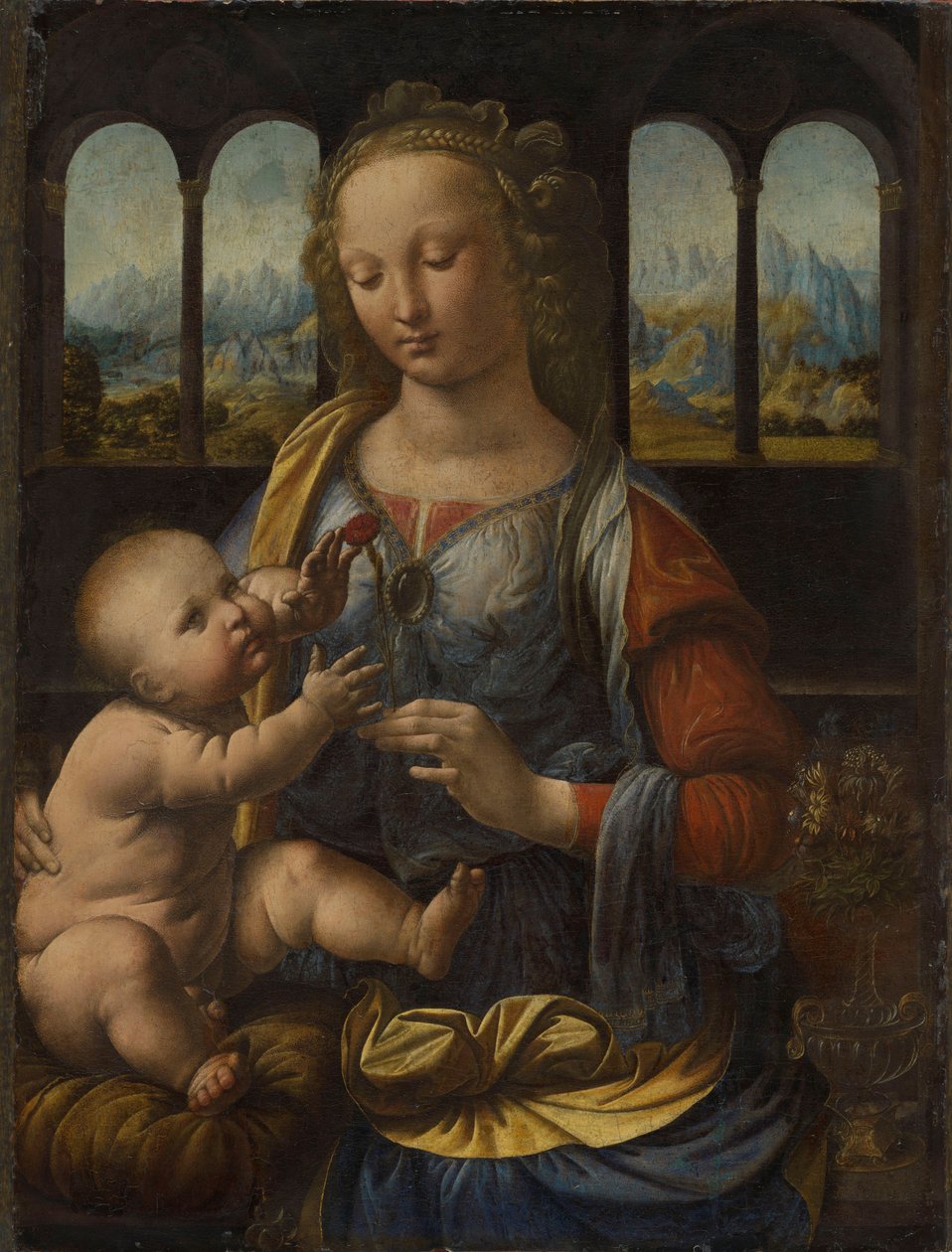Tysk: Madonna mit der Nelke Madonna of the Carnation af Leonardo da Vinci