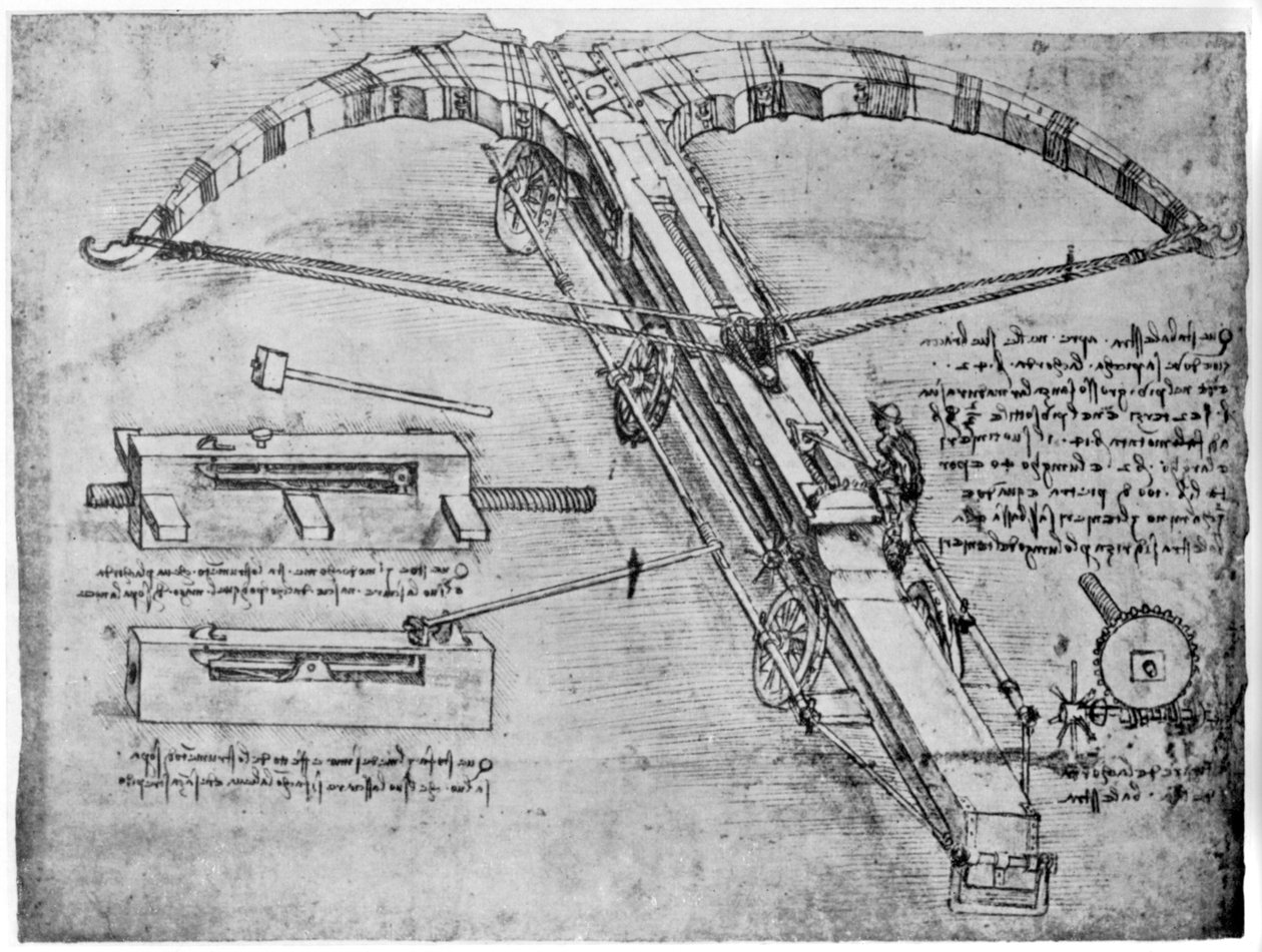 Kæmpe armbrøst, 1480-1485 1954 af Leonardo da Vinci