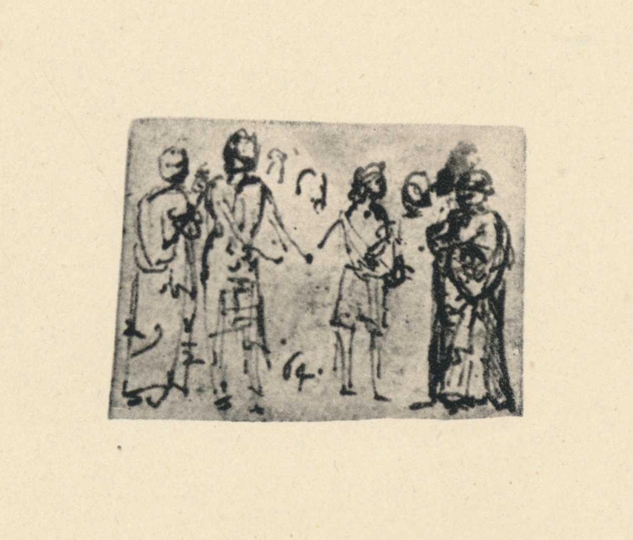 Gruppe af figurer, c1480 1945 af Leonardo da Vinci
