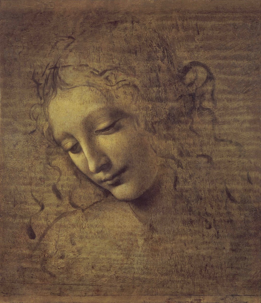 Leder af en kvinde La Scapigliata, 1500-tallet af Leonardo da Vinci