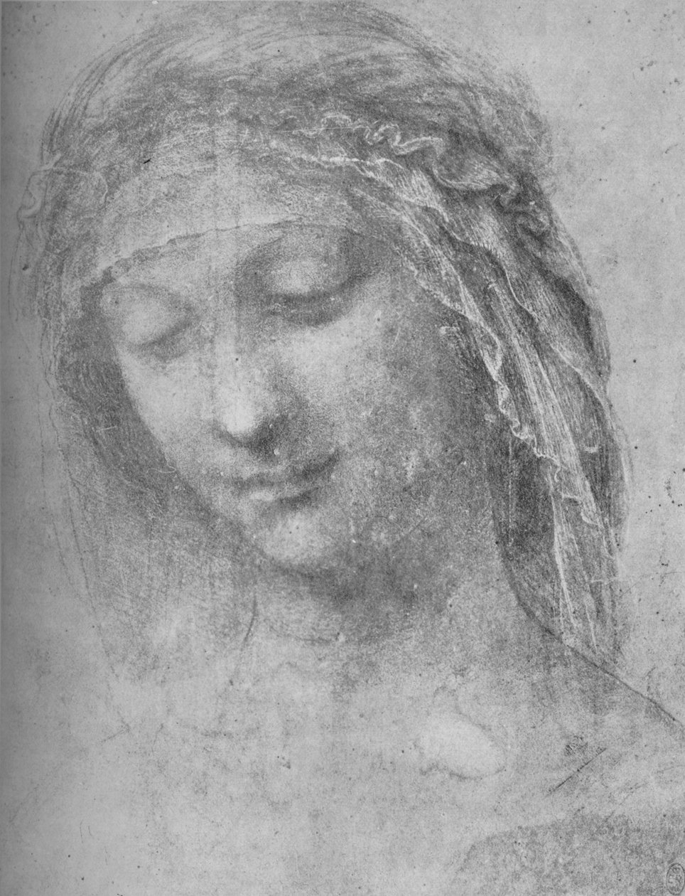 Leder af en kvinde tre kvarter til venstre, c1480 1945 af Leonardo da Vinci