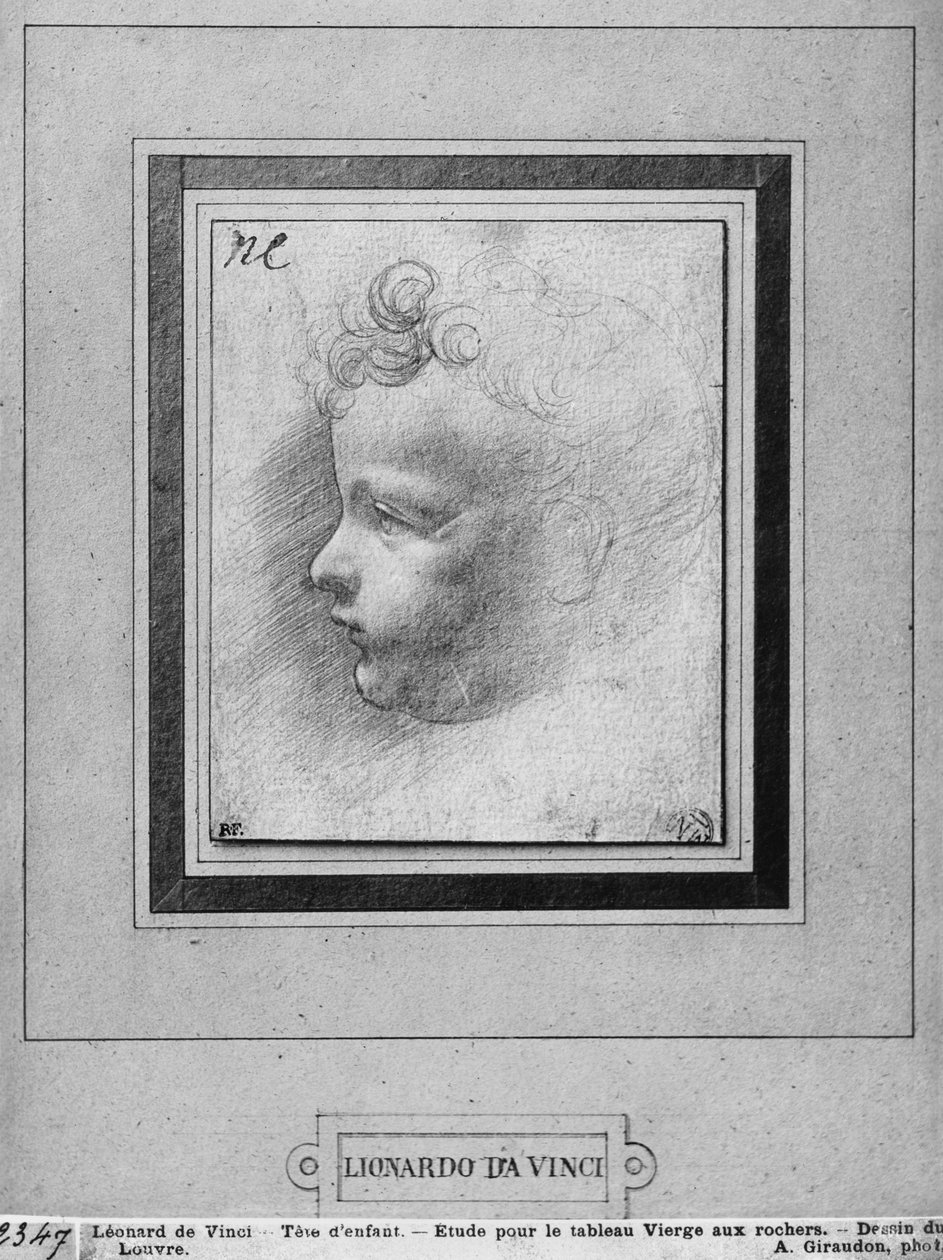 Hoved af et barn af Leonardo da Vinci