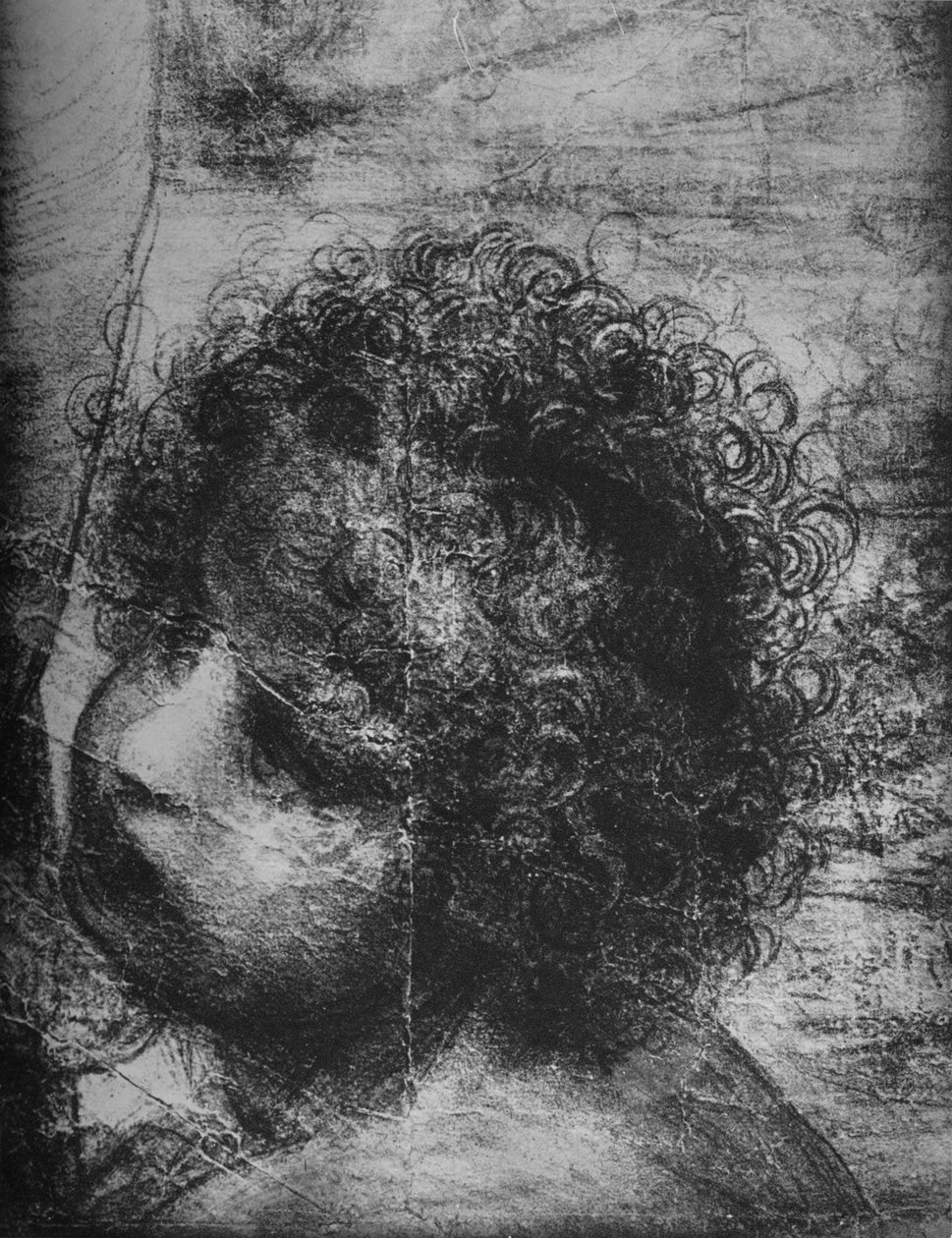 Leder af spædbarnet St. John - Jomfru og barn med St. Anne og spædbarnet St. John, c1480 1945 af Leonardo da Vinci