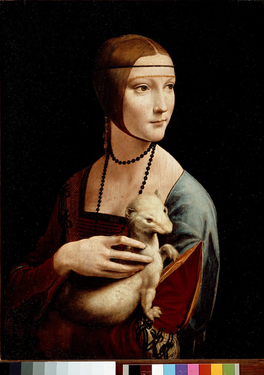 Dame med hermelin, portræt af Cecilia Gallerani, ca. 1490 (olie og tempera på panel) af Leonardo da Vinci