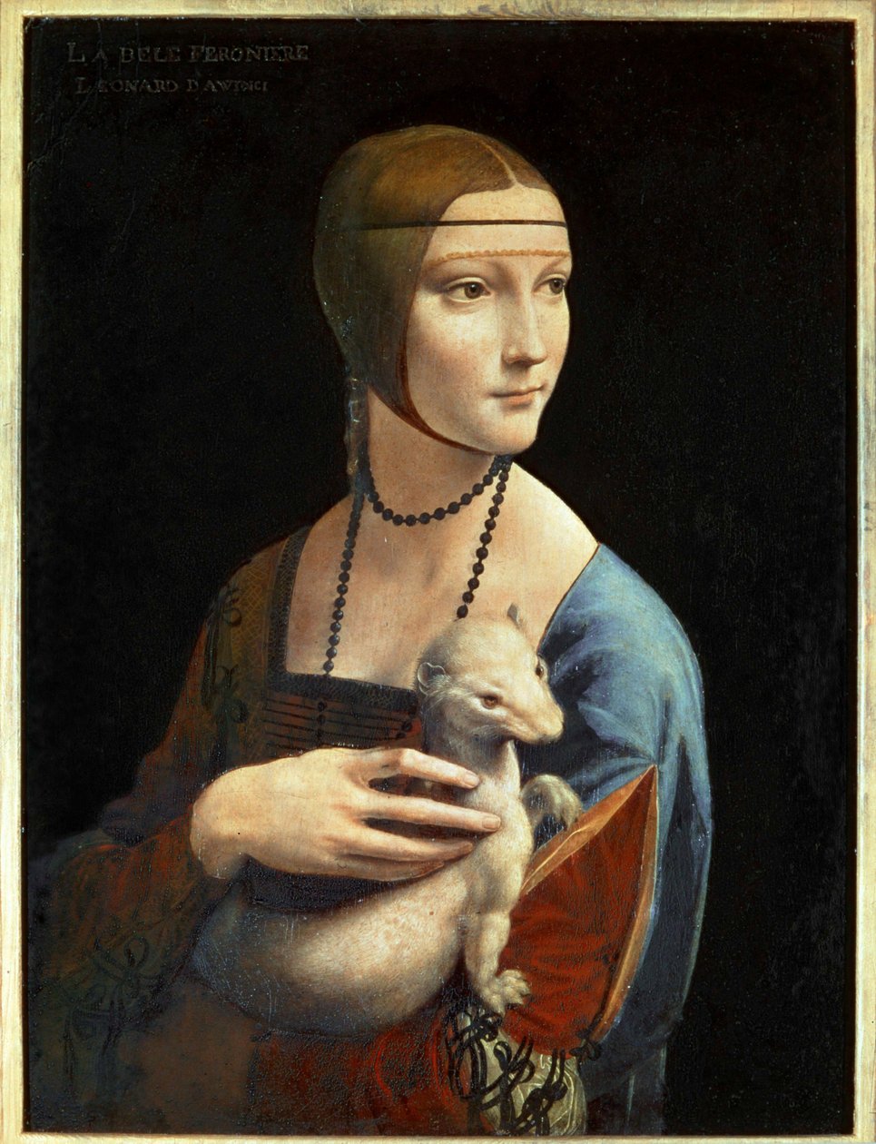 Dame med hermelin (maleri på træ) af Leonardo da Vinci