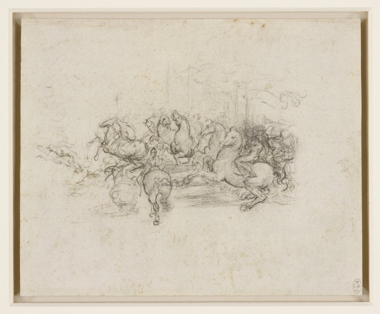 Leonardo da Vinci - RCIN 912339, En kavalkade ca. 1503-4 af Leonardo da Vinci