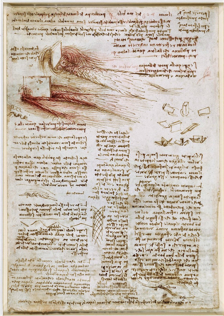 Leonardo da Vinci - RCIN 912660, Studier af vand ca. 1510-1512, 745082-1634741785 af Leonardo da Vinci