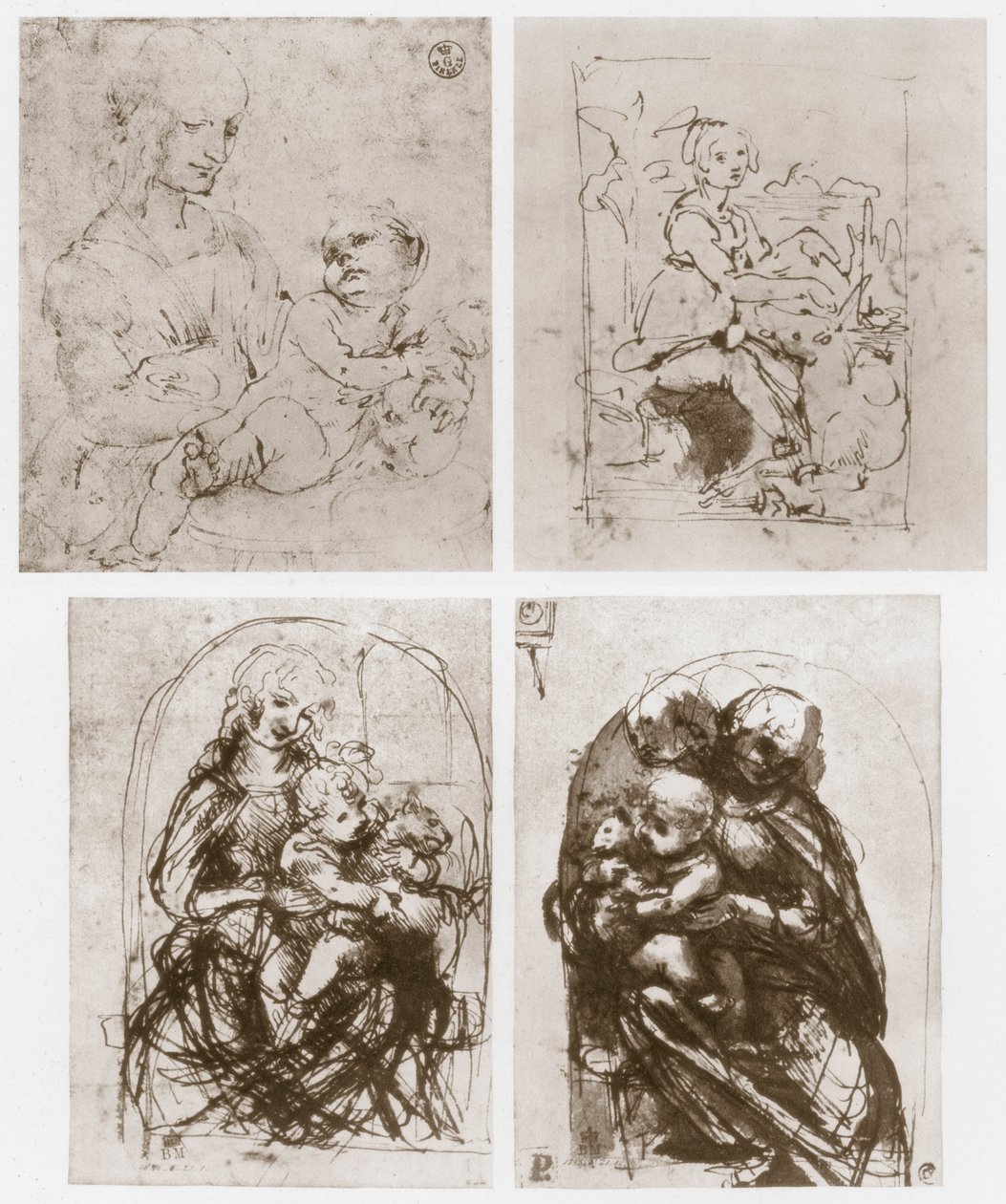 Madonna, 1400-tallet. af Leonardo da Vinci