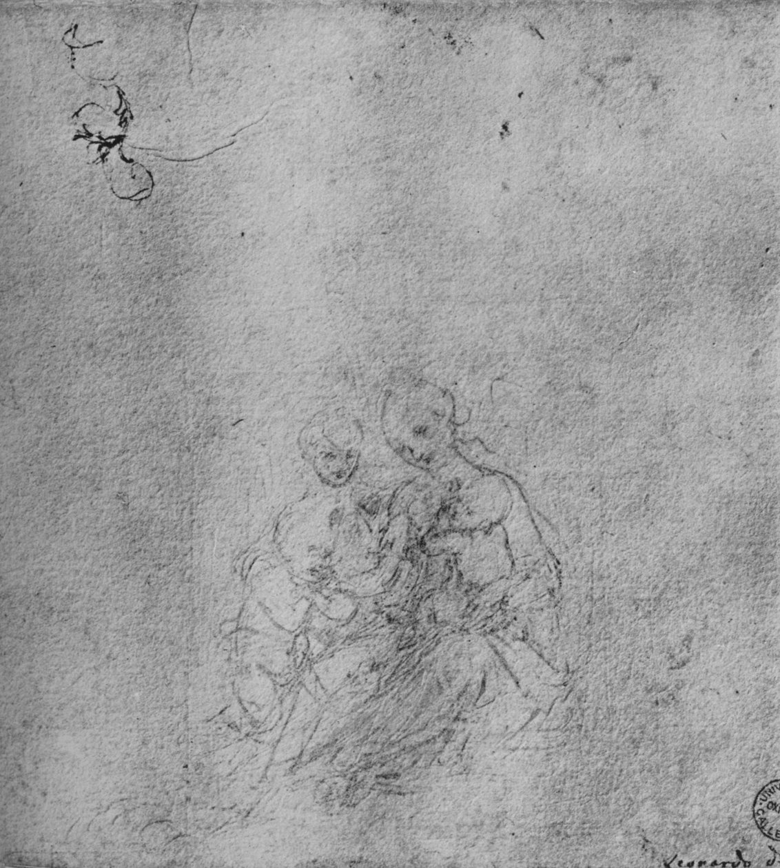 Madonna and Child with the Infant St. John and an Angel, c1475 1945 af Leonardo da Vinci