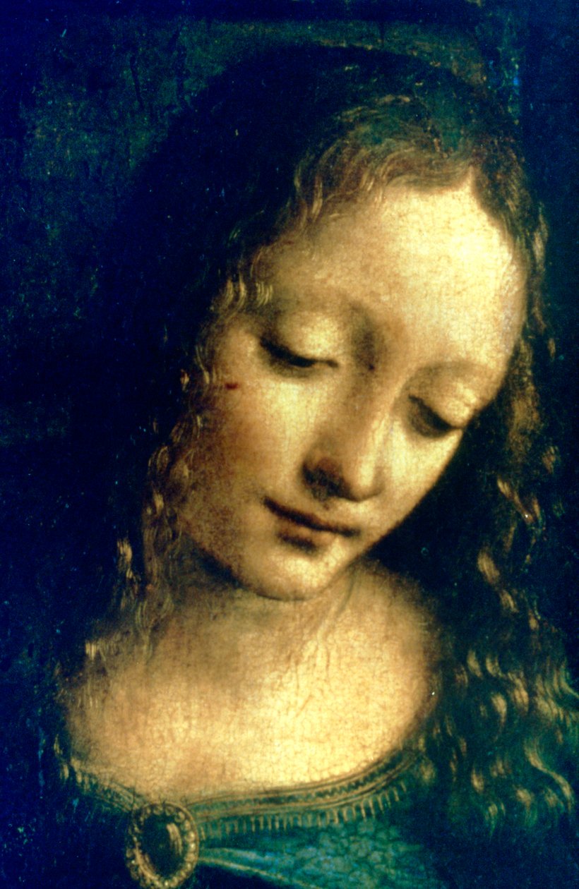 Madonna of the Rocks detalje, 1482-1486 af Leonardo da Vinci