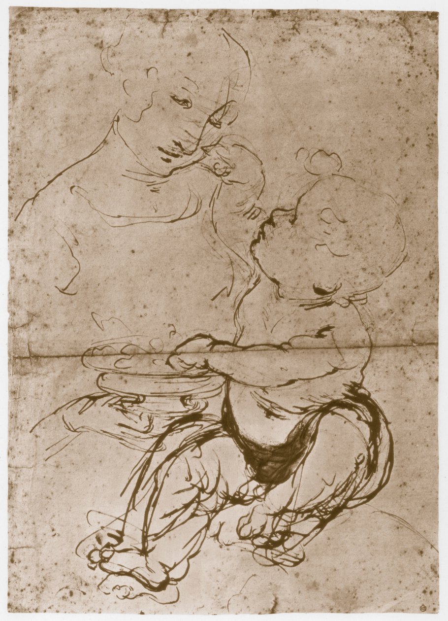Madonna med frugttallerkenen, 1480-82 af Leonardo da Vinci
