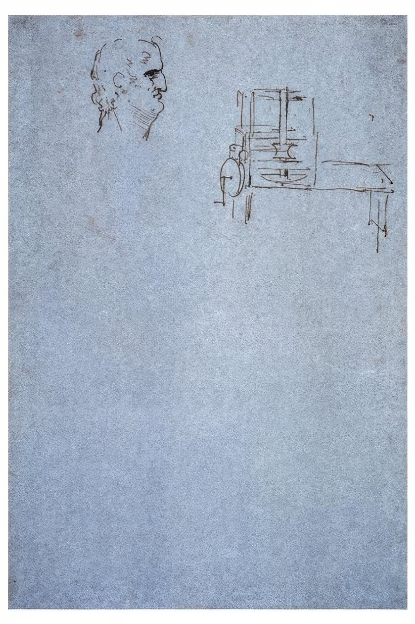 Mandsprofilportræt af Leonardo da Vinci
