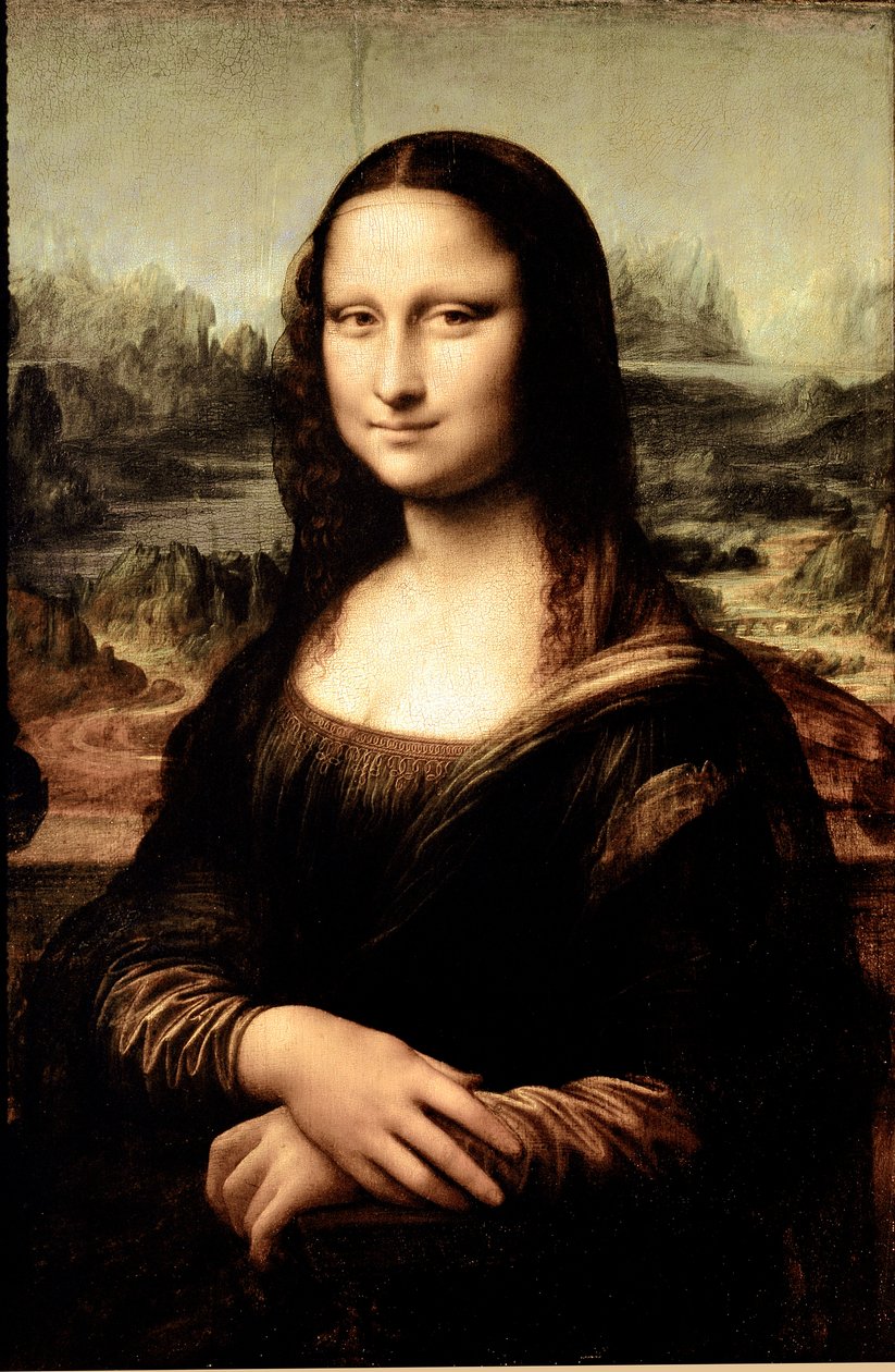 Mona Lisa, ca. 1503-6 (olie på panel) af Leonardo da Vinci