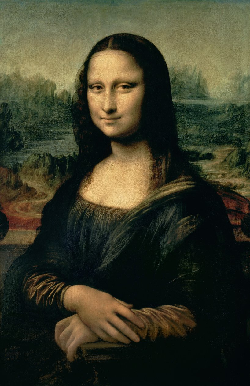 Mona Lisa, ca. 1503-6 (olie på panel) af Leonardo da Vinci
