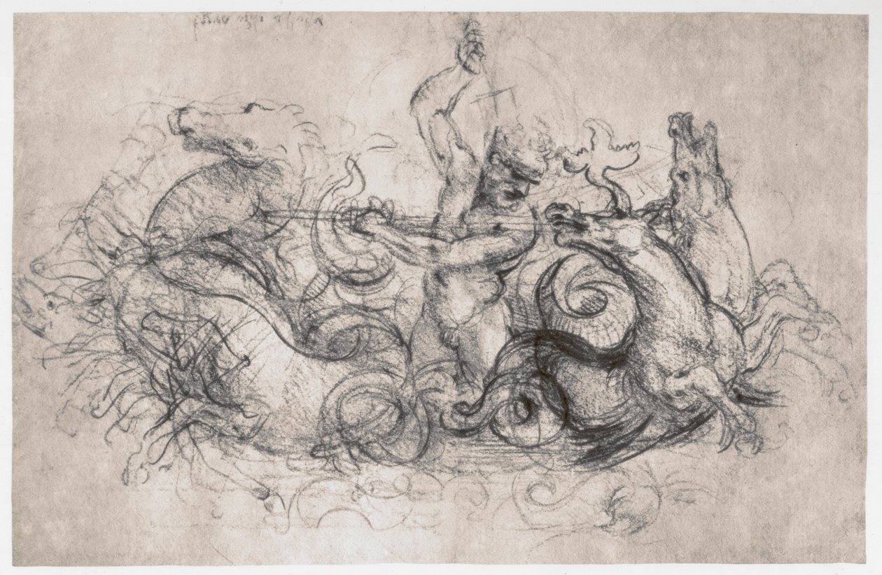 Neptun, c1504 af Leonardo da Vinci
