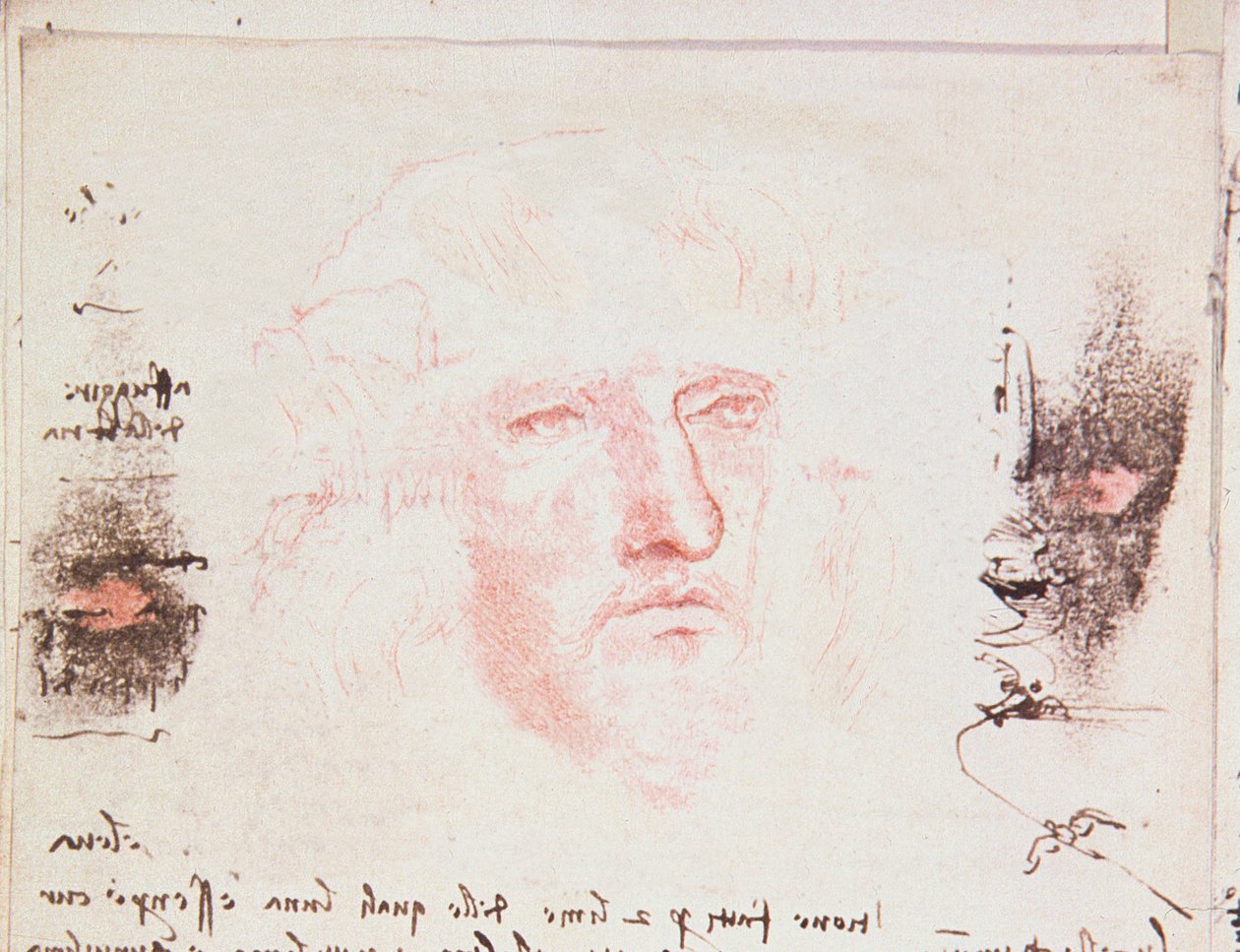 Noter om retningsændringerne under flugten, manuskriptside fra Codici Rari III 35.2, fol. 10v fra Treatise on the Flight of Birds, 1505 (pen og blæk på papir) af Leonardo da Vinci