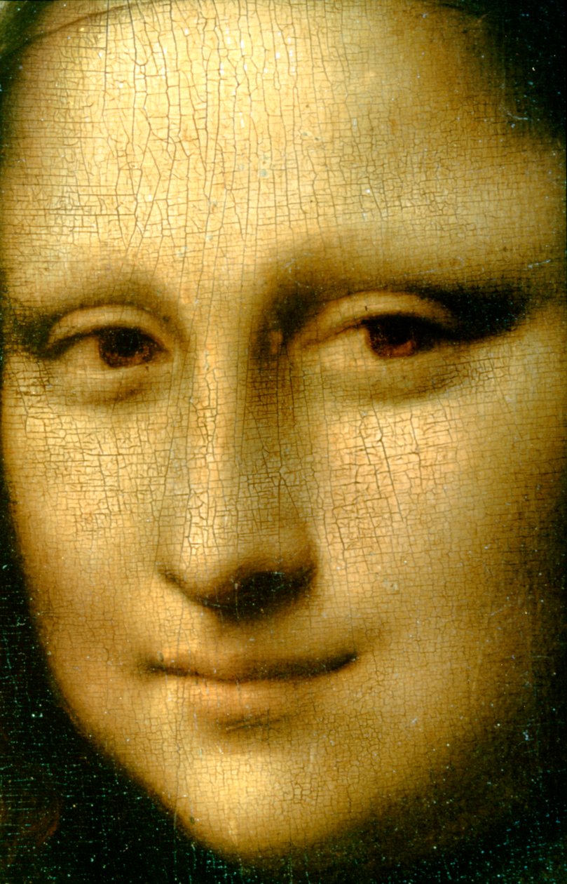 Portræt af Mona Lisa detalje, 1503-1506 af Leonardo da Vinci