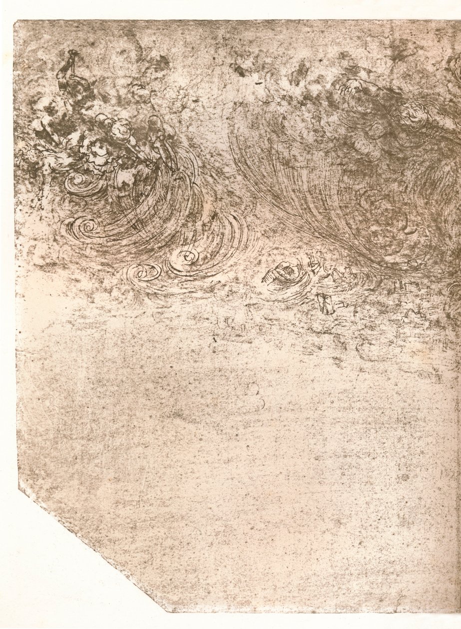 Repræsentation af en storm, c1472-c1519 1883. af Leonardo da Vinci