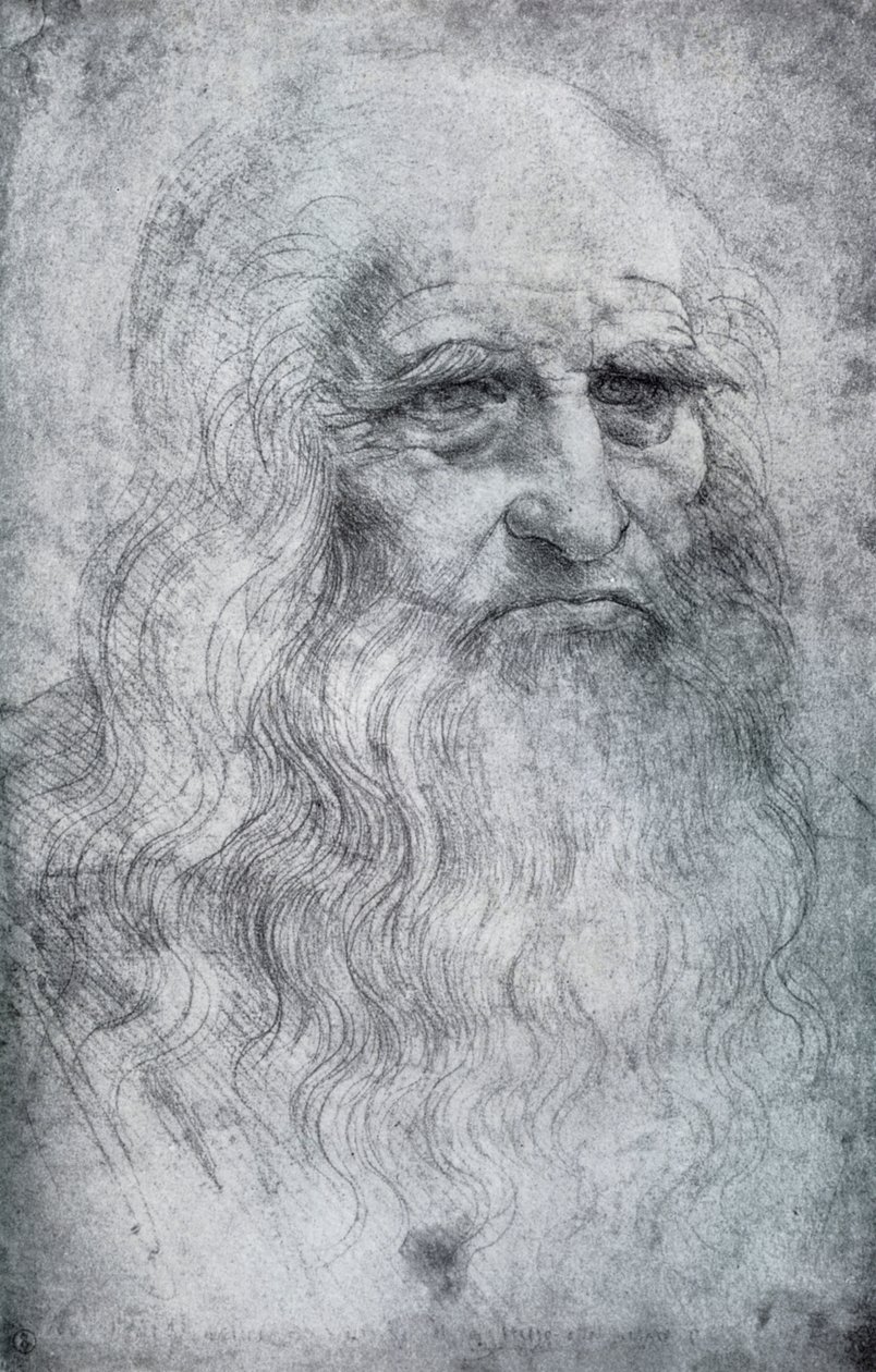 Selvportræt af Leonardo da Vinci, c1512-1515 1954 af Leonardo da Vinci