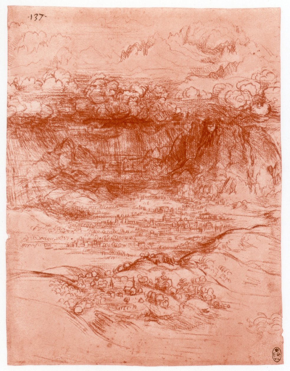 Storm i Alperne, c1503-1505 af Leonardo da Vinci