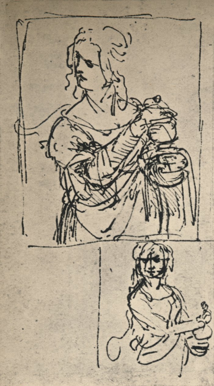 Studier for en St. Mary Magdalene, c1480-1482 1945 af Leonardo da Vinci