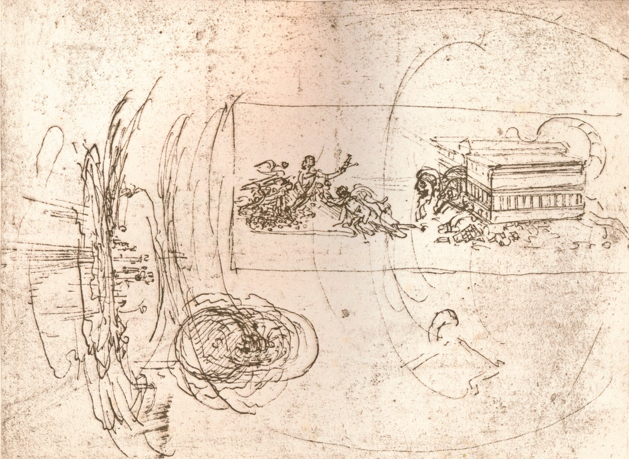 Studier af allegoriske sammensætninger, c1472-c1519 1883 af Leonardo da Vinci