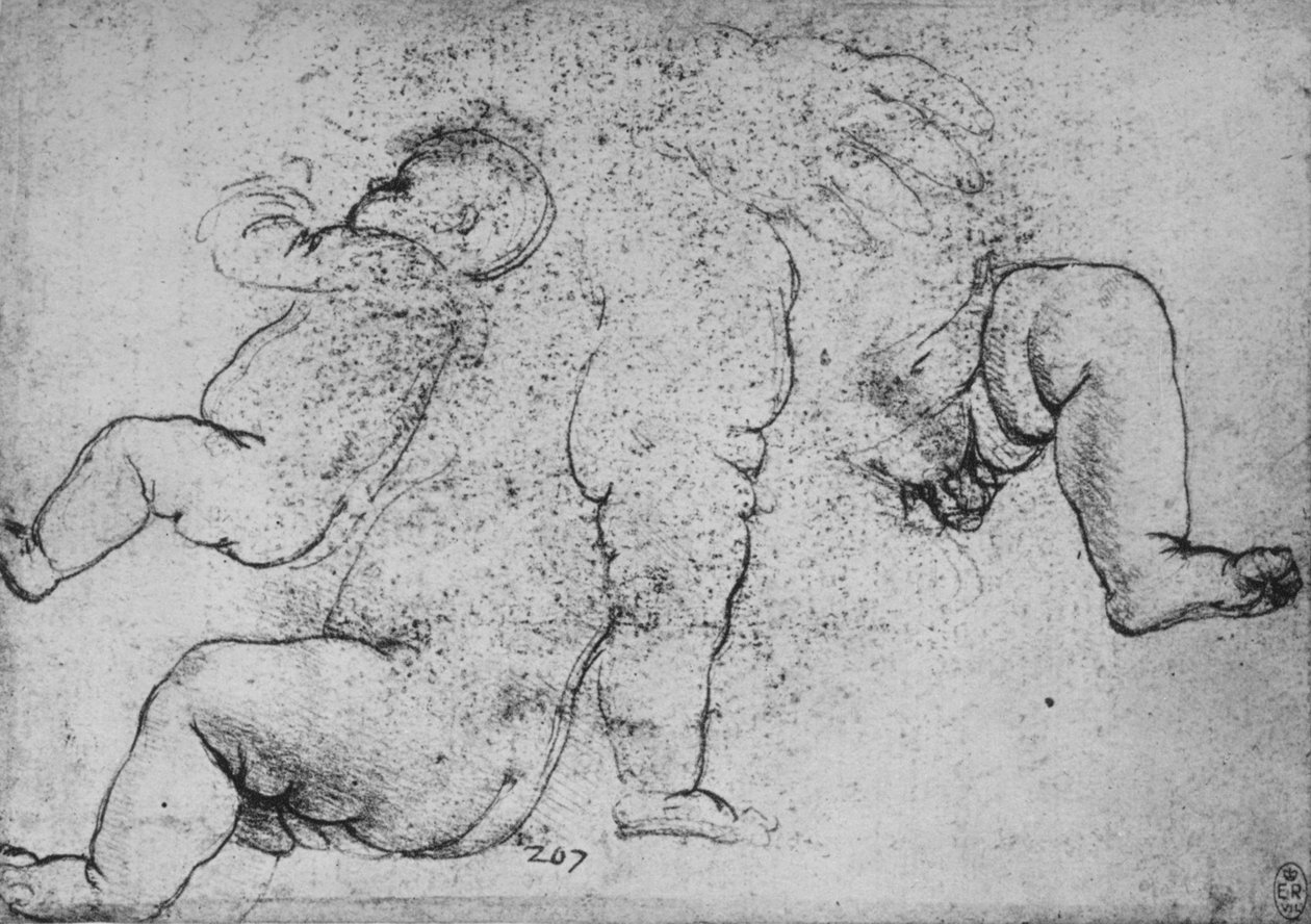 Studier af et barn, c1490 1945 af Leonardo da Vinci